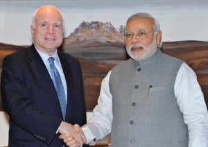 Senator John McCain and Narendra Modi