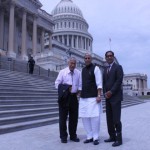 Congressman Faleomavaega with BJP President Rajnath Singh_USINPAC Chairman Puri at the Hill