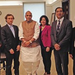 USINPAC Chairman Sanjay Puri and other Members with BJP President Rajnath Singh